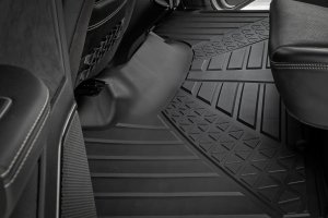 Ram 1500 Flex-Fit Floor Mats - Front + Rear - Rough Country - '19-'24